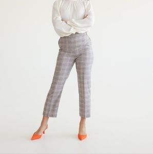Reitmans Grey Plaid Straight-Leg Super High Rise Ankle Pant (Tall)